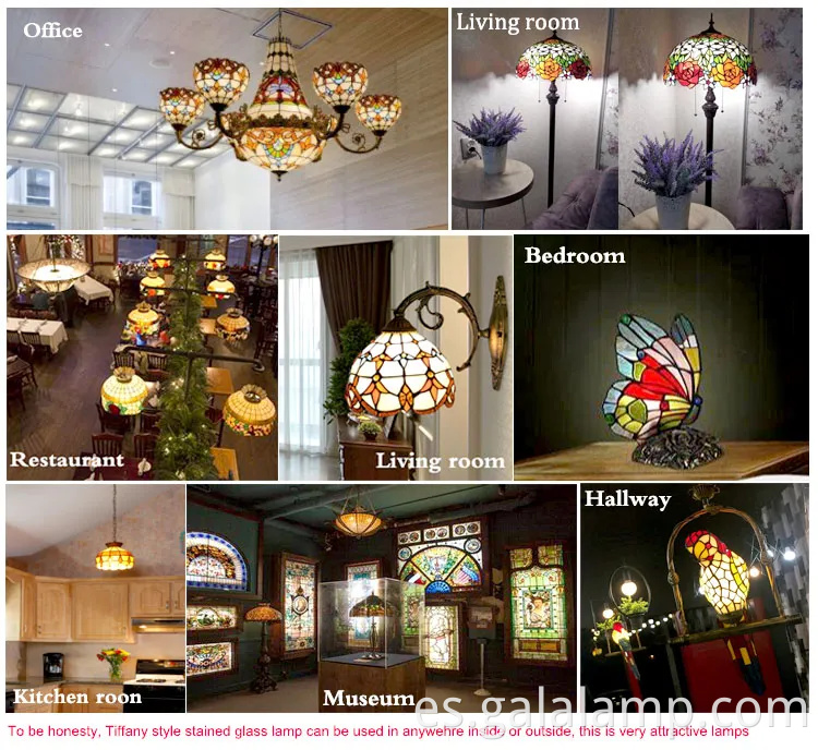 Elegante lámpara de mesa de vidrio para dormitorio y sala de estar